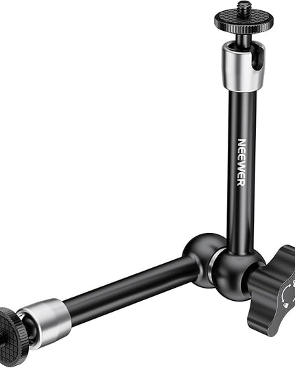NEEWER 9.8"/25cm Adjustable Friction Magic Arm with 1/4" Screw on Both Ends, Compatible with SmallRig Cage, Flash/LED Light/Microphone/Monitor/SuperClip, Max Load 4.4lb/2kg, ST08