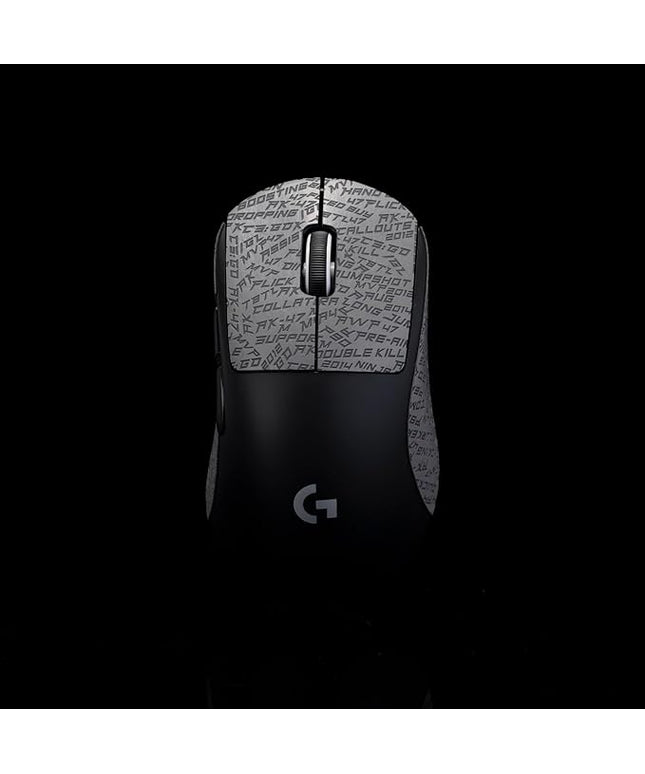 Grip Tape for logitech G Pro X Superlight 2 DEX (GPW4) - Anti-Slip,Enhanced Control, Sweat Resistance,Improves FPS Gaming Grip & Mouse Protection [Pre-Cut] CS Gray 0.3mm