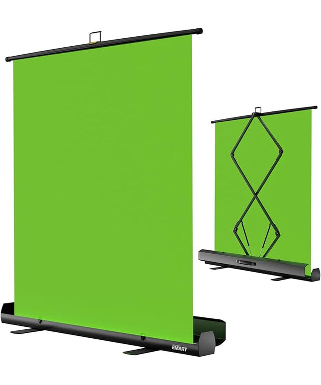 EMART Upgrade Green Screen, 61x72in Collapsible Chroma Key Panel for Background Removal, Portable & Retractable Wrinkle-Resistant Backdrop with Stand for Streaming, Photographic Studio, TikTok