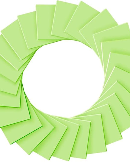 (24 Pads) Sticky Notes 3x3 inch, Self-Stick Pads Bright Colors Sticky Note, Recyclable, Easy to Post for Home, Office, Notebook (Light Green)