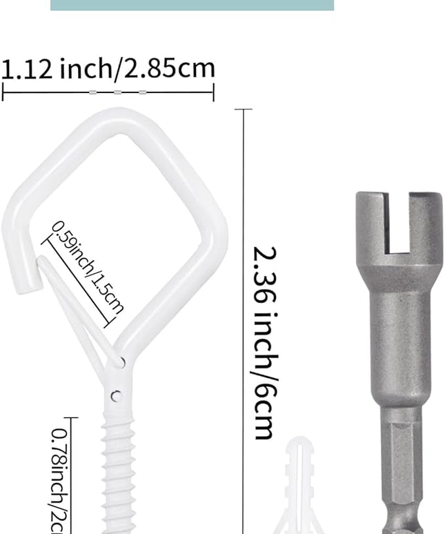 Sexoeie 100 PCS White Eye Screw Hooks for Hanging Heavy Duty with Safety Buckle.Metal Ceiling Hooks for Hanging Plants Cup Wind Chime Bird Feeders Patio Lights at Indoor&Outdoor