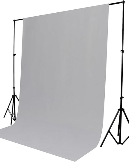 TRLYC Gray Background Backdrop - 10x12 FT Polyester Fabric Photo Booth Photography Backdrops for Photoshoot Screen Video Shooting Projector