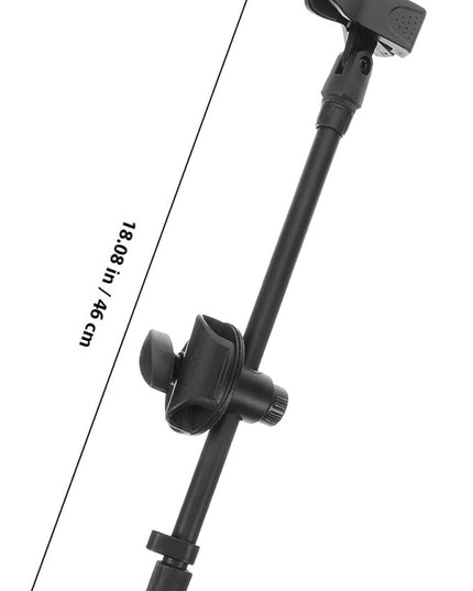 BESPORTBLE Metal Microphone Boom Arm with Dual Mic Clip and Spring Clamp, 350Mm Adjustable Desk Mic Stand Arm for Live Streaming and Recording