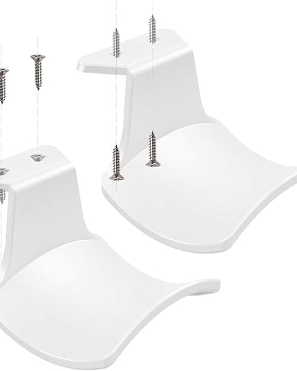 SIROLISA 2-Pack Headphone Stand Hanger Wall Hooks, Save Space Headset Stand Holder for Universal Gaming Headset Airpods Max Sony Bose Beats, Strong Adhesive with Screws, White