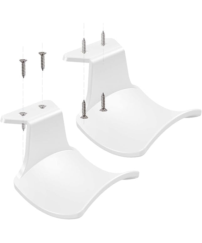 SIROLISA 2-Pack Headphone Stand Hanger Wall Hooks, Save Space Headset Stand Holder for Universal Gaming Headset Airpods Max Sony Bose Beats, Strong Adhesive with Screws, White