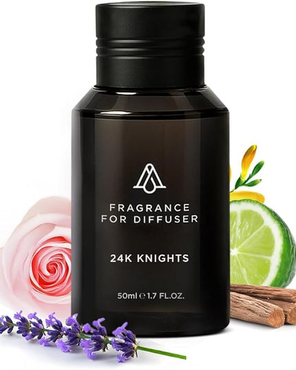 AromaPlan Hotel Scents 24 Knights, 1.7 Fl Oz (50 ml)-Home Luxury Aroma & Hotel Fragrance Essential Oil- Hotel Essential Oil for Aromatherapy- USA Made, Bolder Aroma & Longer Lasting