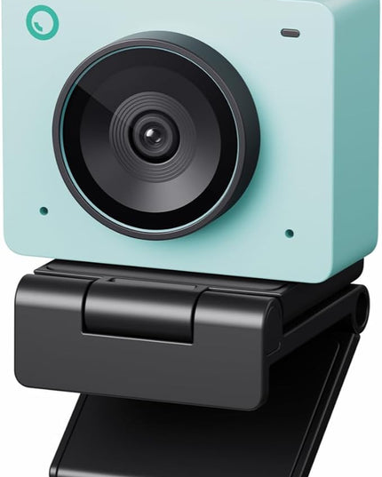 OBSBOT Meet 2-4K Webcam for PC with 1/2" Sensor, AI Framing & Autofocus, Beauty Mode, Lightweight, Gesture Control, HDR, Dual Microphone, 60 FPS, Web Cam for Streaming, Meeting, Gaming. (Aurora Green)