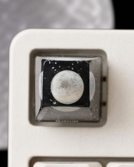 Mercury Planet Artisan Keycap R1 SA Profile Custom Solar System Planets Keycaps 1U ESC Handmade Resin Gaming Galaxy Key Cap Cherry MX Switch Compatible Mechanical Keyboard Space Lover Gift