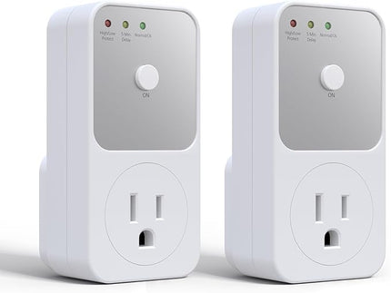 BSEED Single Outlet Surge Protector for Refrigerator, TV, PC & Home Appliance - Wall Surge Protector with Ground & Protected Light Indicators, 120V, 15A, 2 Pack
