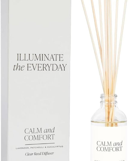 Sweet Water Decor Calm and Comfort Reed Diffuser Set | Lavender, Patchouli, Eucalyptus Spa Scented Diffusers | Air Freshener | Housewarming Gift | Aromatic Stress Relief