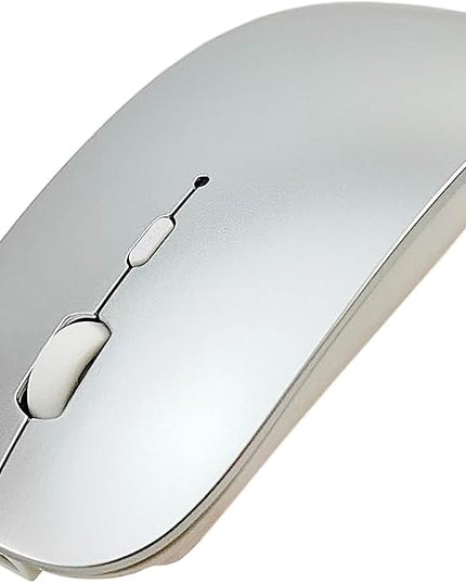 HOTDREAM Bluetooth Rechargeable Mouse for iPad Air/iPad Pro/Laptop/Tablet/iPhone/PC, (Not for Mac,MacBook) Silver