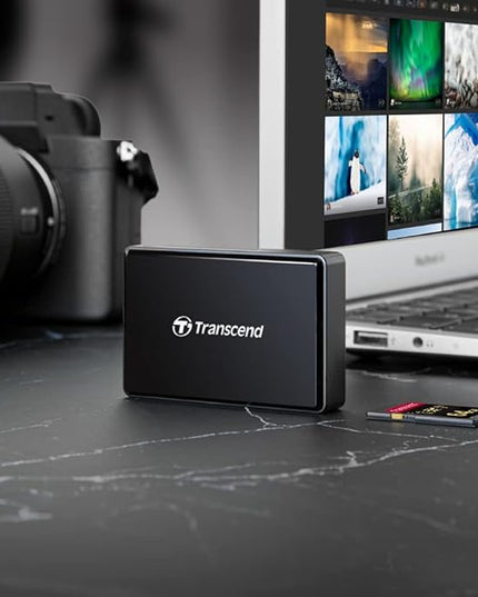 Transcend RDF9 Card Reader - CompactFlash, microSDHC, microSDXC, SDHC, SDXC, SD, microSD, CompactFlash (UDMA7) - USB 3.1 Type AExternal