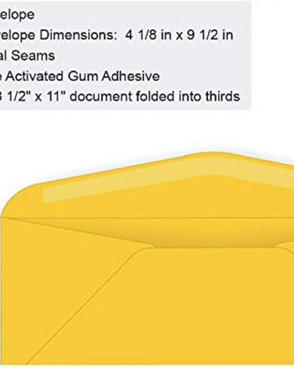Limited Papers (TM) No. 10 Regular Standard Mailing Envelope - Pastel - Soft - 24 Pound (4.8 inch x 9.5 inch) - Announcement, Invoices, Checks, Letters, Contracts, Business Envelopes (Goldenrod, 1000)