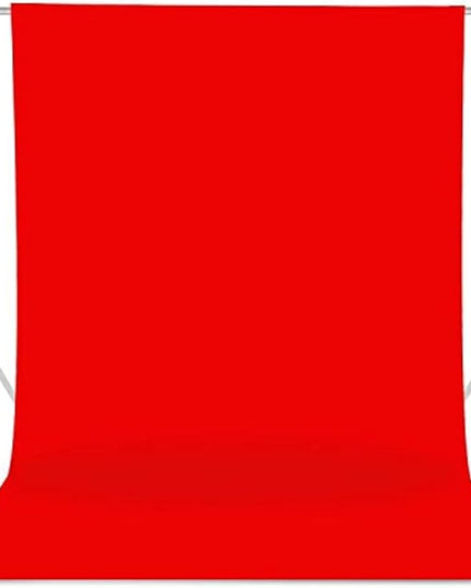 GFCC 6FT x 10FT Red Polyester Backdrop Curtain for Wedding Party Banquet,Fabric Backdrop