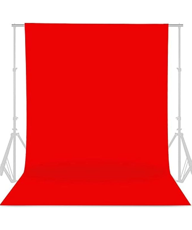 GFCC 6FT x 10FT Red Polyester Backdrop Curtain for Wedding Party Banquet,Fabric Backdrop