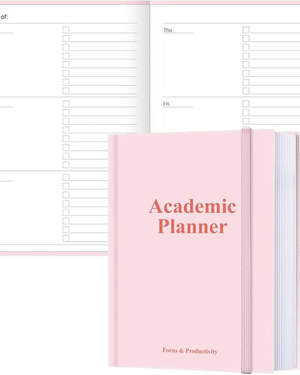 Academic Planner for 2026 or Anytime – A5 Undated Weekly Student Planner For Homeschool, High School, College & Nursing Students, 200 Pages, 5.8" x 8.5", Pink