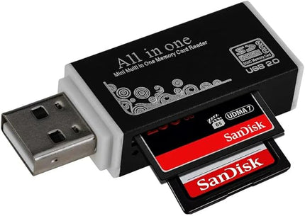 SanDisk (2-Pack) 64GB Ultra SDXC UHS-I Memory Card - 120MB/s, C10, U1, Full HD, SD Card - SDSDUN4-064G-GN6IN + Green Extreme 4 in 1 Memory Multi Card Reader