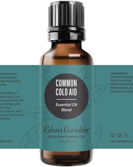 Edens Garden Common Cold Aid Essential Oil Blend- 100% Pure Premium Grade, Undiluted, Natural, Therapeutic, Aromatherapy, The Best for Skin, Humidifiers, Candle 118 ml (4 fl oz)