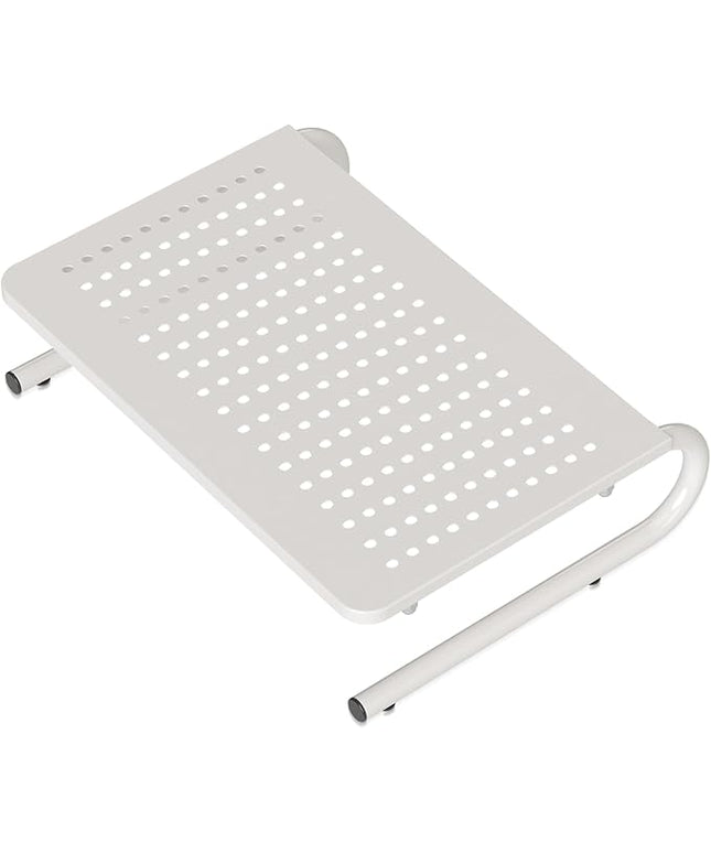 suptek Monitor Stand Riser for Computer,Laptop,Printer, Notebook and All Flat Screen Display with Vented Metal Platform and 4 Inches Height Underneath Storage,White(MST004W)