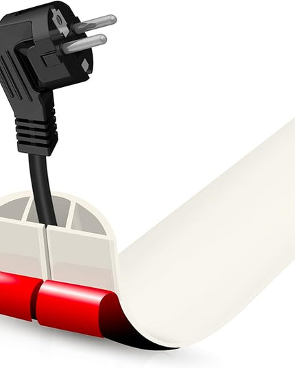 Floor Cord Cover Cable Cavity Self Adhesive Cord Hider Floor 3.3FT Floor Cable Management Power Cord Protector Floor Electric Cord Covers for Offices, Gym, Exhibitions (Beige, 1.18" x 3.3')