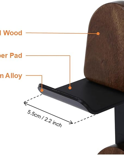 Game Controller Wood Holder, 2 Tier Adjustable Game Controller Stand for PS/Xbox/Switch/Nintendo,Game Controller Organizer,Accessories Managment,Wood,Matte Black