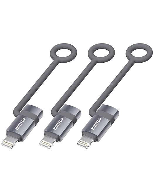 [MFi Certified] USB C to Lightning Adapter, Type C to Lightning Adapter Support 36W PD Fast Charging Compatible with iPhone iPad Gray -3 Pack