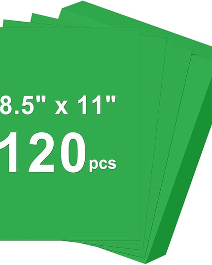 120 Sheets Cardstock 8.5x11, 65lb Dark Green Card Stock, Green Construction Paper, 180gsm Thick Printer Paper for Printing, Painting, Card Making, Kids School Supplies,Party Decorations