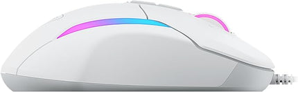 Turtle Beach Kone II Wired RGB Gaming Mouse, 26000 DPI Optical Sensor, 100M Click Life Optical Switches, 23 Customizable Inputs, Ergonomic Design, 4D Scroll Wheel, Pure PTFE Glides – Arctic White