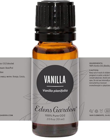 Edens Garden Vanilla CO2 Essential Oil- 100% Pure Premium Grade, Undiluted, Natural, Therapeutic, Aromatherapy, The Best for Diffuser, Skin, Candle, Humidifiers 10 ml (.33 fl oz)