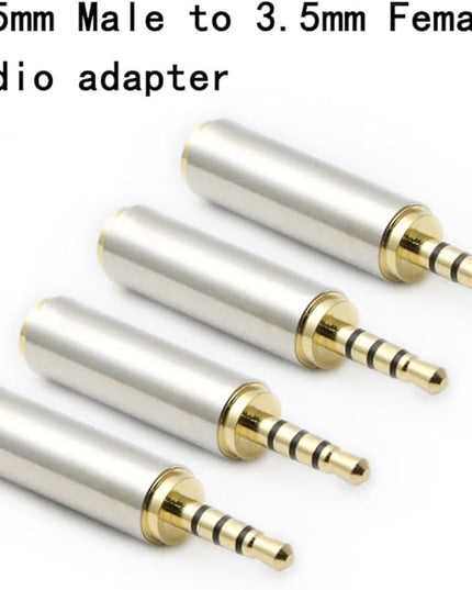 rgzhihuifz 3.5mm Female to 2.5mm Male Audio Adapter Converter Headphone 2.5mm to 3.5mm 3 Ring Jack Stereo or Mono 4 Pack