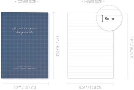 Monolike Journal For Beyond Hardcover Lined Notebook, Navy - Hardcover, Academic, Journal, Diary, 112pages