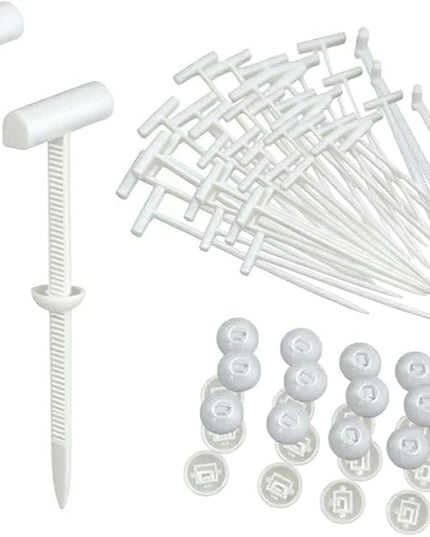 Nylon Universal Cable Tie Buckle, Upgrade Cable Tie Buckle Zip Tie, Zip Tie Style Clip, Multifunctional Nylon Cable Ties for Cars Daily Repair Bumper Clips (White 100pcs)