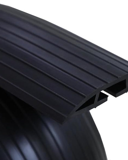 4ft Floor Cable Cover Heavy Duty PVC Cord Cover Wire Cover to Prevent Trip Hazard for Home Office or Outdoor(4ft, Black)