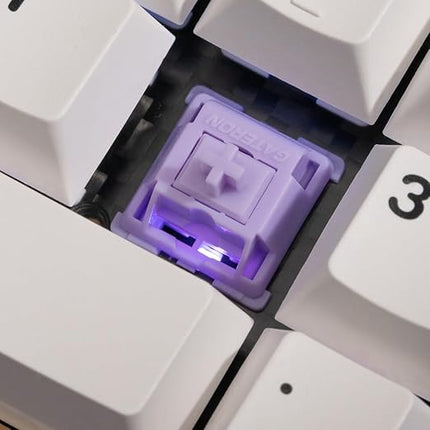 WS POM Purple Linear Mechanical Keyboard Switch (35Pcs) - 5 Pin Pre-lubed 22mm Dual-Stage Spring Switches with Full POM Material, Compatible with MX Keycaps for Gaming Keyboard