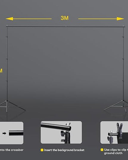 RALENO Photography Lighting Kit, 8.5x10ft Photo Backdrops Stands with 6x9ft Green Screen, 50W LED Bulbs, 5500 K, 97CRI, Umbrellas&Softbox Lighting kit for Studio Portrait Product Photography