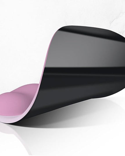 ITNRSIIET Ergonomic Mouse Pad, Cushioned Gel Wrist Rest, Non-Slip Base, Smooth Surface, Compatible with All Mice for Office & Gaming, Desk Accessory, 9.5 x 8.2 inch, Soft Pink Gradient