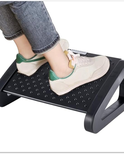 Foot Rest, Six Heights Adjustable Foot Rest for Under Desk at Work, Ergonomic Foots Stool for Under Office Desks, Under Desk Footrest with Foot Massage Roller, Chair Footrest for Leg Rests