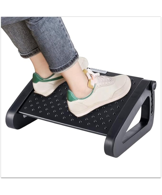 Foot Rest, Six Heights Adjustable Foot Rest for Under Desk at Work, Ergonomic Foots Stool for Under Office Desks, Under Desk Footrest with Foot Massage Roller, Chair Footrest for Leg Rests