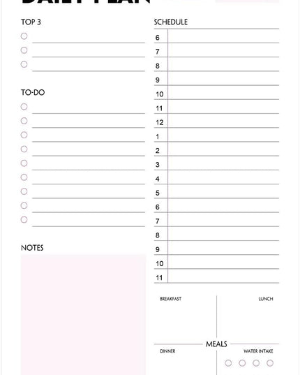 (Pack of 3) Nokingo Daily To Do Lists - A5 Calendar, Organizer with Priority, To Do Lists, Appointments, Meals and Water Intake Tracker, 50 Undated Tear-Off Sheets Daily Planner Pad, 5.8"x8.25"