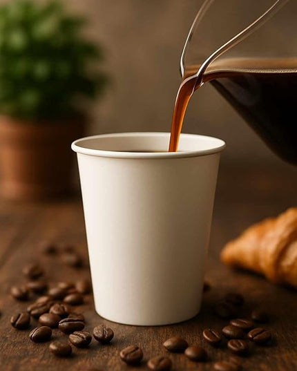 360 Count Pack 12 oz Disposable Paper Coffee Cups, Hot & Cold Drink Cups for Coffee, Tea, Juice, Leak-Proof Food Safe White Paper Cups for Home, Office, Cafes, Travel,