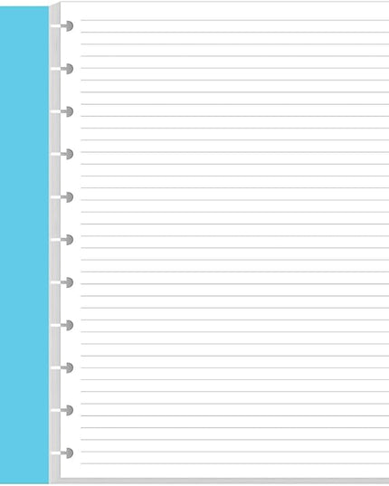 Letter Size Discbound Refill Paper, 11 TUL Paper Refills - 50 Sheets/100 Pages Loose Leaf Planner Refills, 5 Sheets Dividers, 8.5" x 11"