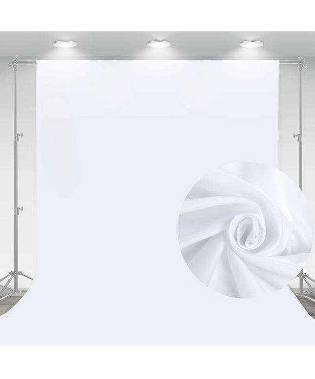 Aimosen 10 x 7 FT White Backdrop Background for Photography, Professional Pure WhiteScreen for Photoshoot, High Density Fabric Curtainfor Video Record Portrait Stand Photo Studio, with Rod Pocket