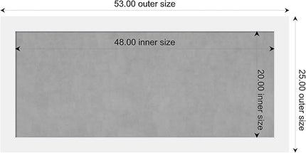 Amanti Art White Framed Magnetic Board 25x53 Oversize Vision Board for use with Magnets, 100% Metal Sheet to Display Items as Office Decor or for Home Organization in mudroom, Kitchen or Kids Room