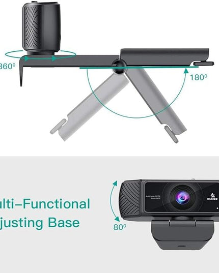 NexiGo N680 1080P Business Webcam with Microphone, Software and Privacy Cover, AutoFocus, Streaming USB Web Camera, for Online Class, Zoom Meeting Skype Facetime Teams, PC Mac Laptop Desktop