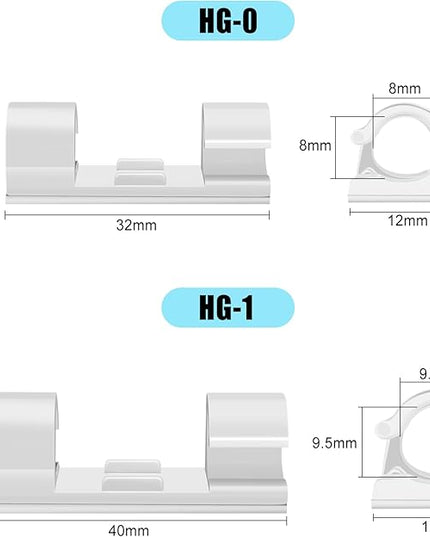 XHF 35pcs Large Self Adhesive Cable Clips White,Wire Clips Cable Management Wire Organizer Cord Holder for Under Desk, Car, Wall, TV PC Ethernet Cable