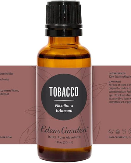 Edens Garden Tobacco- Absolute Essential Oil- 100% Pure Premium Grade, Undiluted, Natural, Therapeutic, Aromatherapy, The Best for Diffuser, Candle, Laundry, Humidifiers 30 ml (1 fl oz)