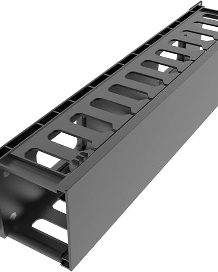 QiaoYoubang 2 Pack of 2U Plastic Cable Management Organizer 12 Slots Horizontal 19" Rack Mount Cable Manager Disassembled