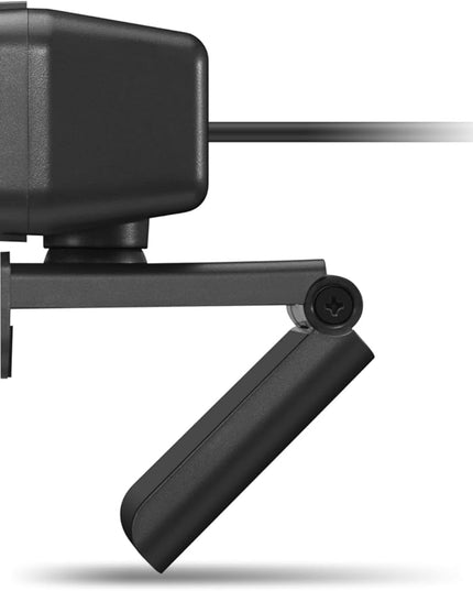 Lenovo HD 1080p Webcam (300 FHD)- Black w/ 95° Wide Angle, 360° Rotation Pan & Tilt, Dual Microphones, Privacy Shutter
