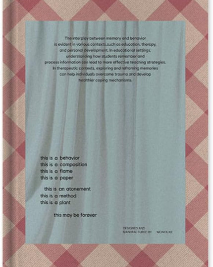 Monolike Journal For Beyond Nostalgia Hardcover Lined Notebook, Pink - Hardcover, Academic, Journal, Diary, 192pages