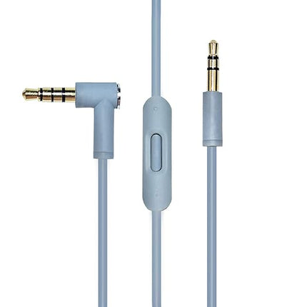EARLA TEC Replacement Audio Cable Cord Wire with in line Microphone and Control for Beats by Dr Dre Headphones Solo Studio Pro Detox Wireless Mixr Executive Pill (Grey)